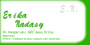 erika nadasy business card